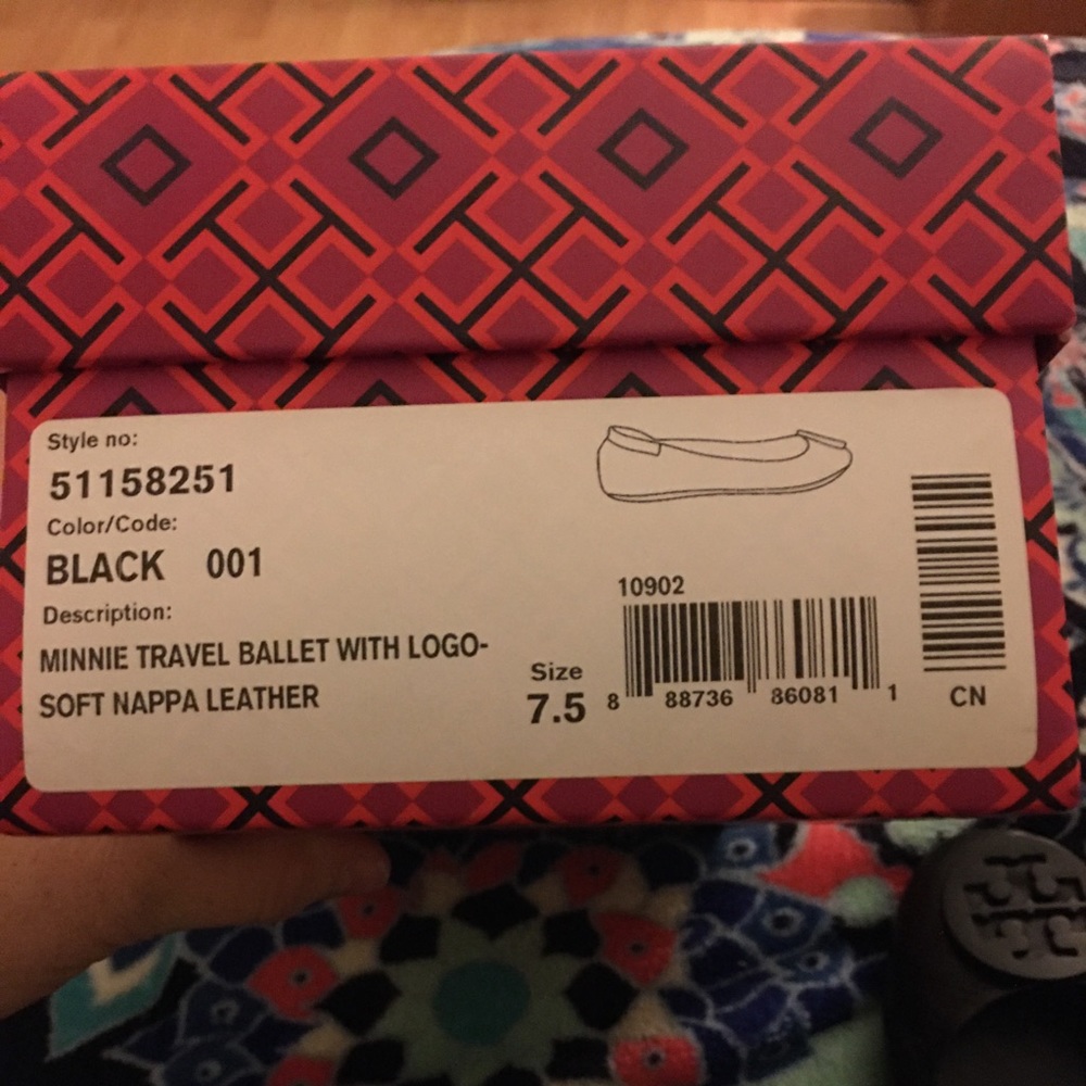 Tory Burch Black Minnie Flats